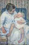 Mary Cassatt - Mother About to Wash Her Sleepy Child
